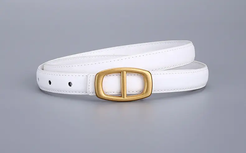 Women Genuine Leather Belt 20cm Gold Buckle — feature 29