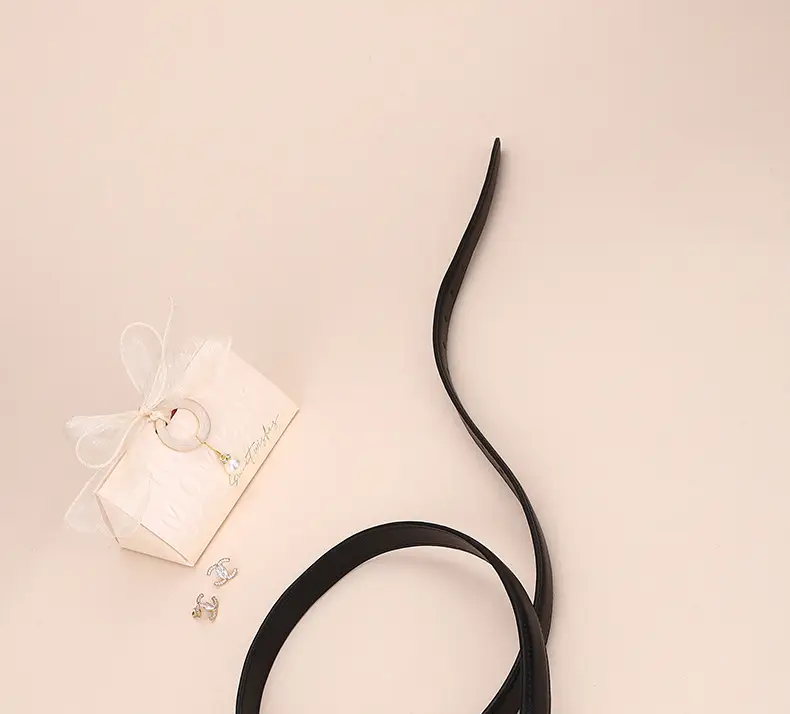 Women Genuine Leather Belt 20cm Gold Buckle — feature 30