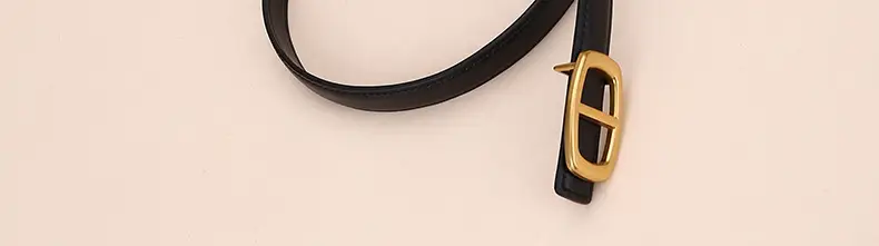 Women Genuine Leather Belt 20cm Gold Buckle — feature 31