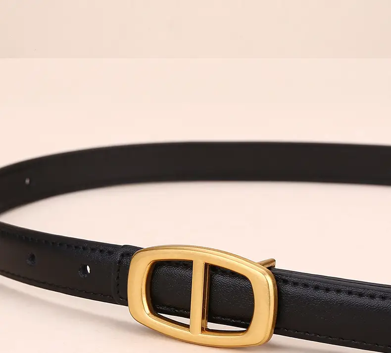 Women Genuine Leather Belt 20cm Gold Buckle — feature 32