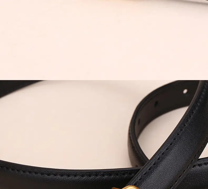Women Genuine Leather Belt 20cm Gold Buckle — feature 33