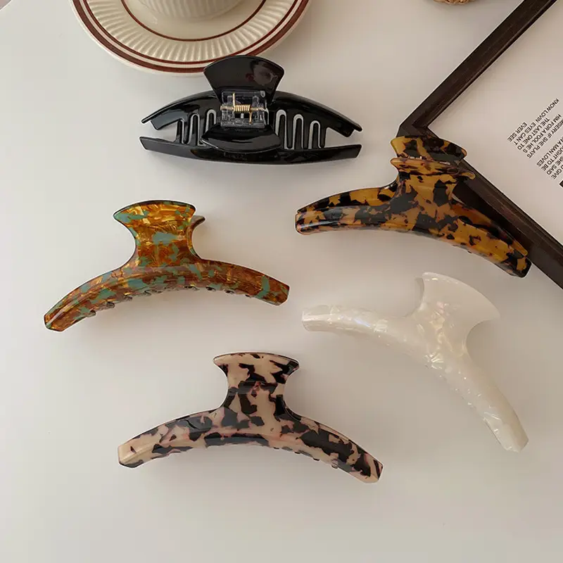 Leopard Print Acetic Acid Hairpin Clip for Women