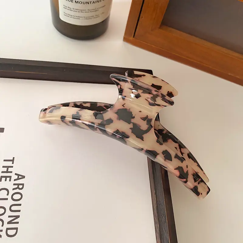 Leopard Print Acetic Acid Hairpin Clip for Women