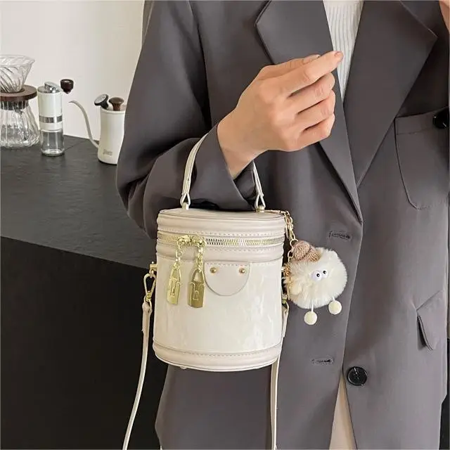 Pink Zippered Shoulder Bag for Women 2024 Summer - Image 9