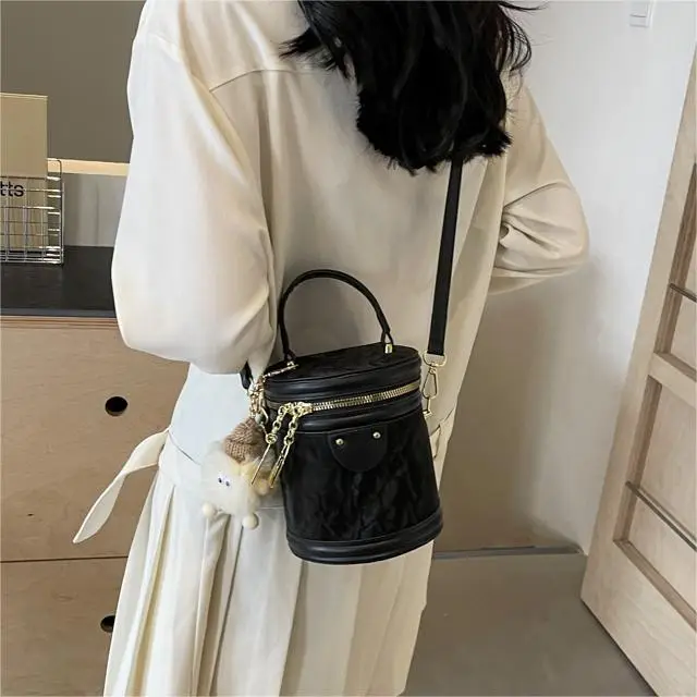 Pink Zippered Shoulder Bag for Women 2024 Summer - Image 10