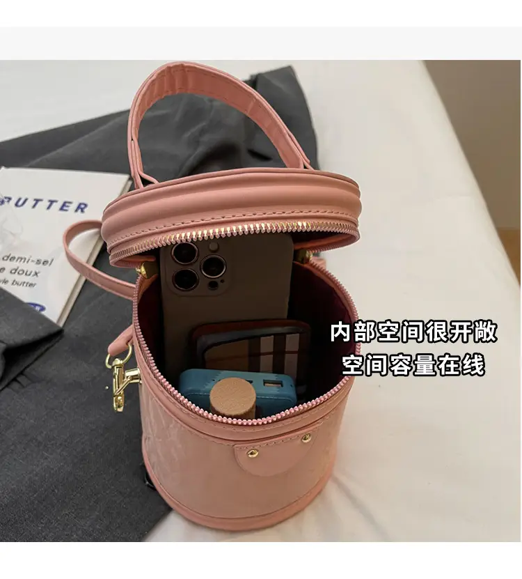 Pink Zippered Shoulder Bag for Women 2024 Summer — feature 10