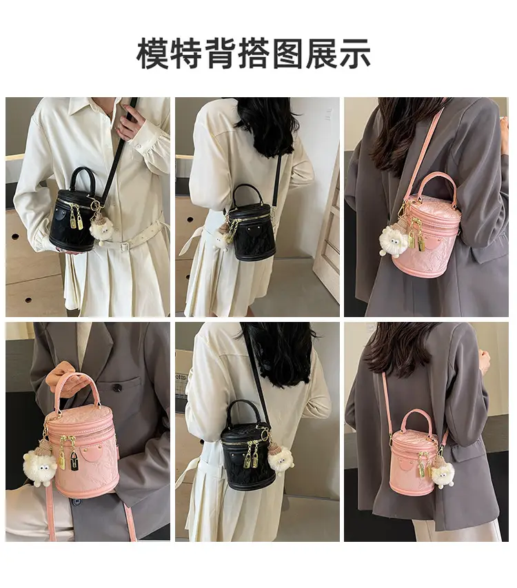 Pink Zippered Shoulder Bag for Women 2024 Summer — feature 11