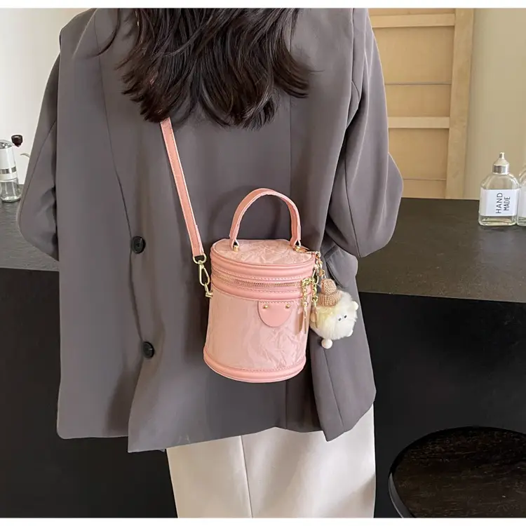 Pink Zippered Shoulder Bag for Women 2024 Summer — feature 20