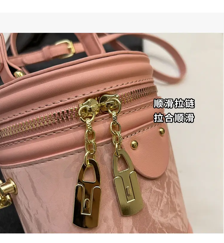 Pink Zippered Shoulder Bag for Women 2024 Summer — feature 6