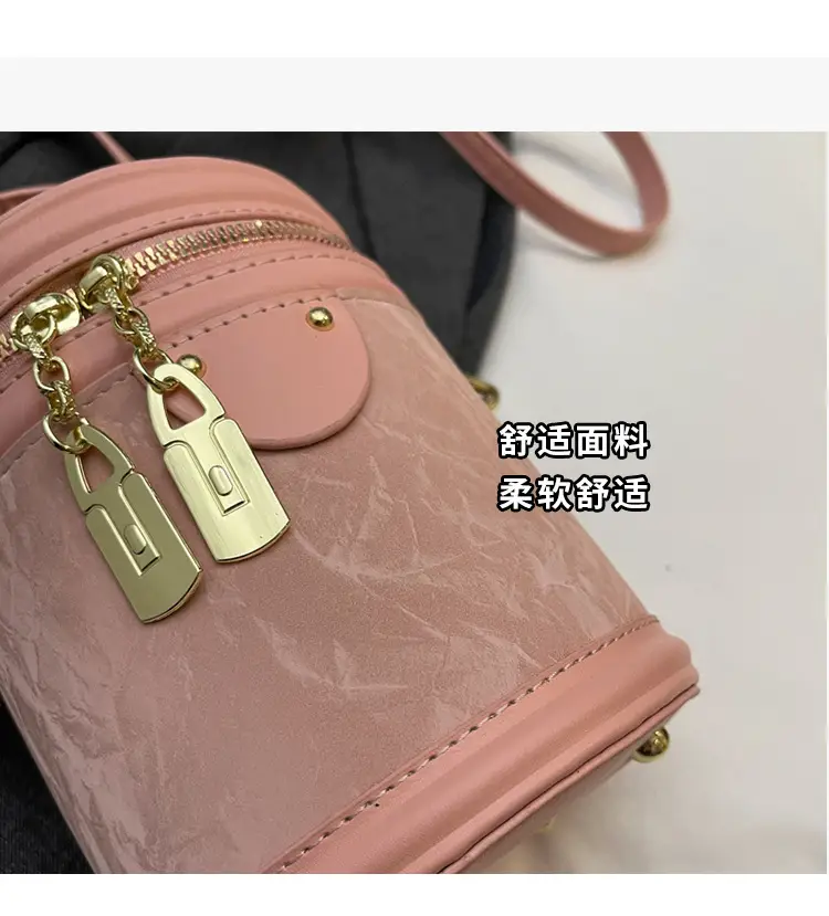 Pink Zippered Shoulder Bag for Women 2024 Summer — feature 8
