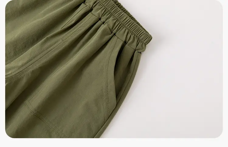Kids Grey Cotton Casual Pants Spring Soft — feature 14
