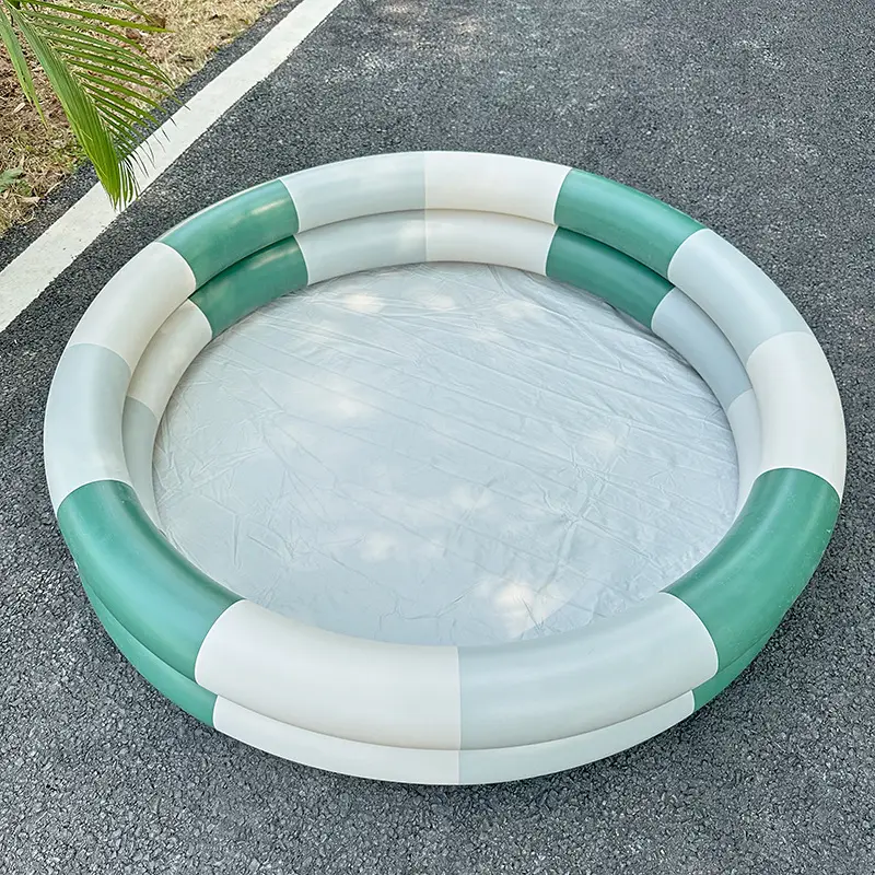 Inflatable Mermaid Pool Home Kidsren's Baby Pink Round Swimming Pool Floating Air Cushion Bathtub Ocean Ball
