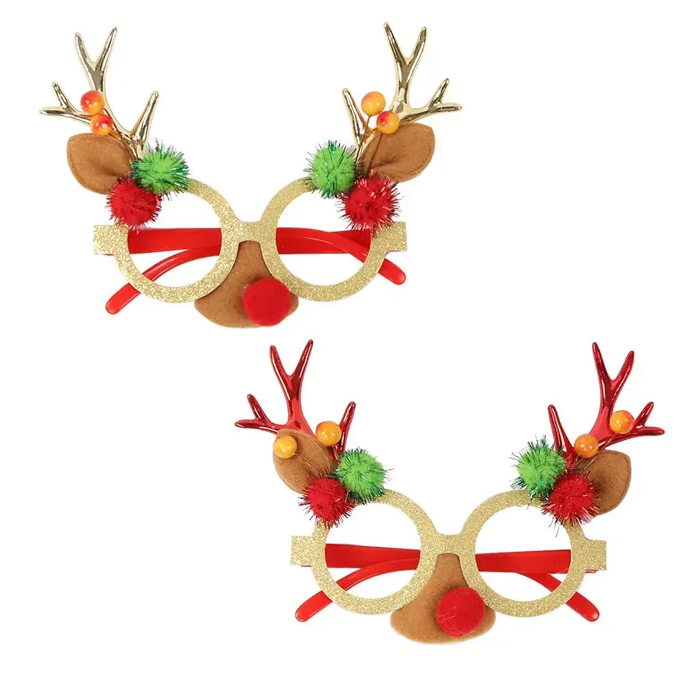 Christmas Cartoon Antler Glasses for Kids Party Decor - Image 6