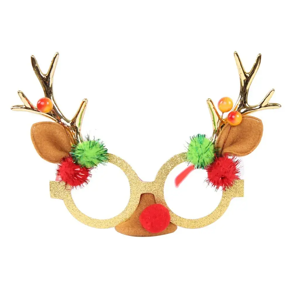Christmas Cartoon Antler Glasses for Kids Party Decor - Image 7