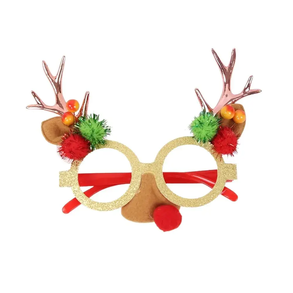 Christmas Cartoon Antler Glasses for Kids Party Decor - Image 8
