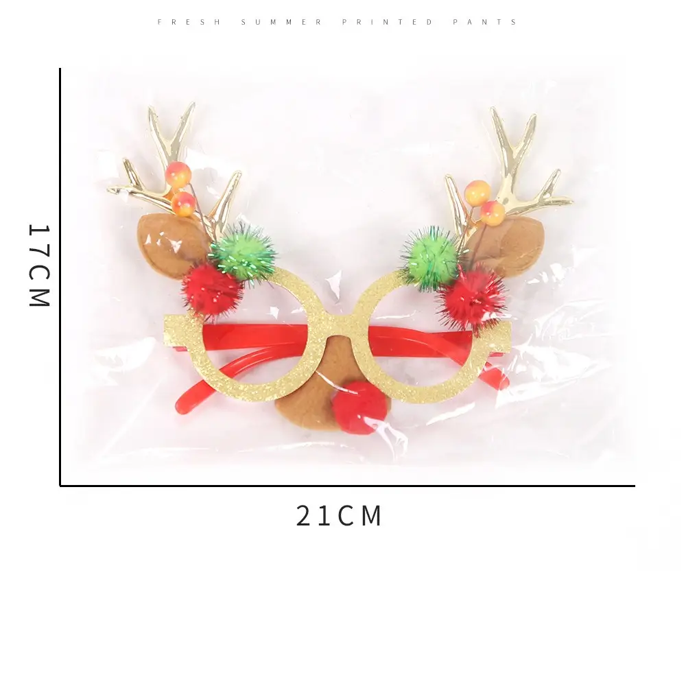 Christmas Cartoon Antler Glasses for Kids Party Decor — feature 14