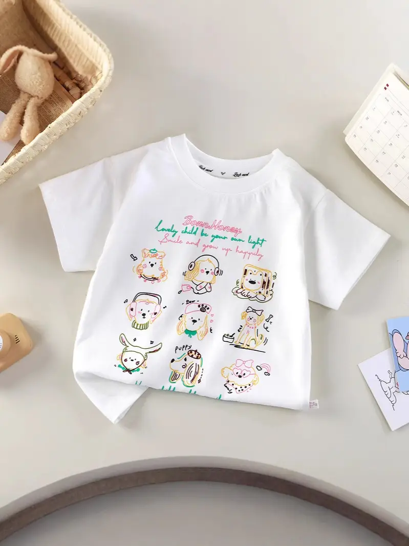 New Kids Cotton T-Shirt White Smiley Single Large - Image 10