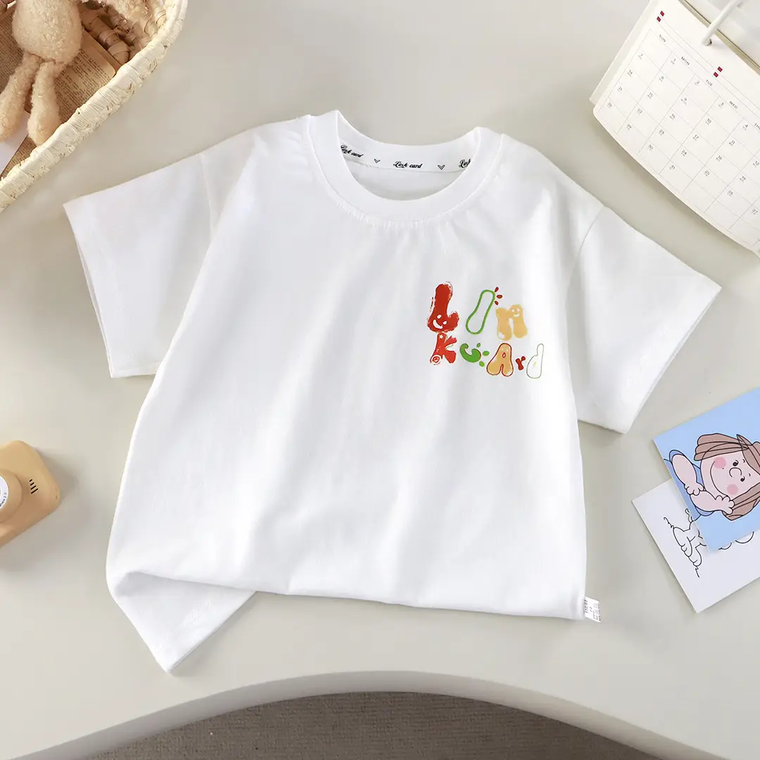 New Kids Cotton T-Shirt White Smiley Single Large — feature 3