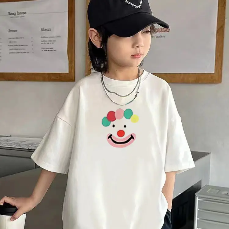 New Kids Cotton T-Shirt White Smiley Single Large — feature 6
