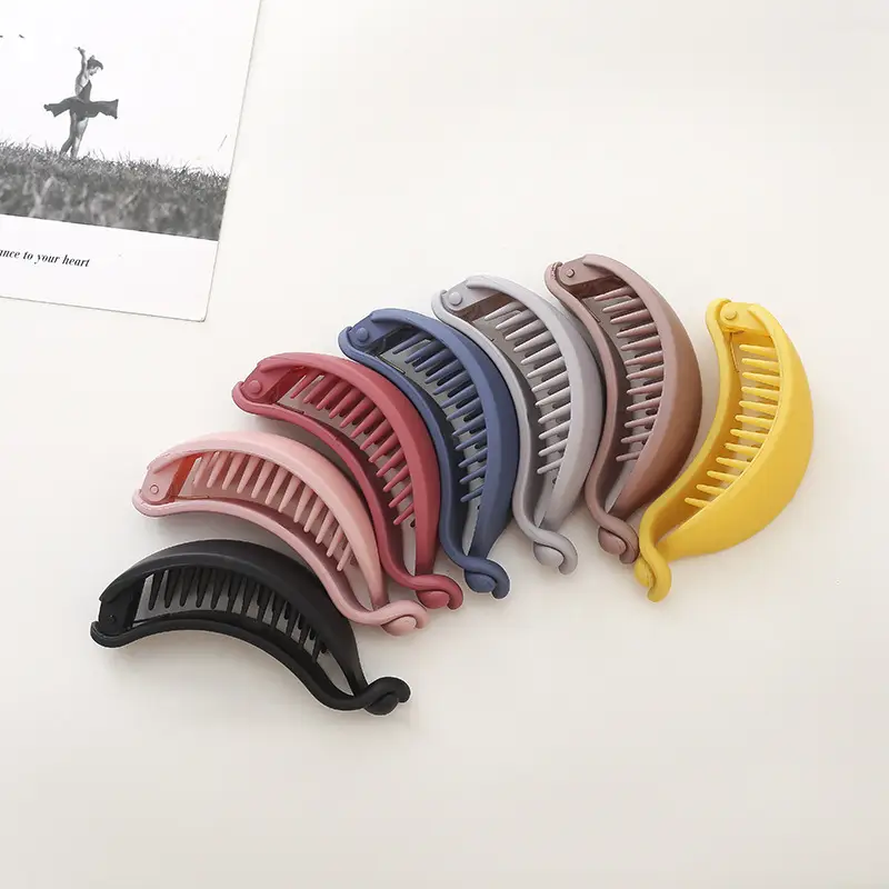 Morandi Color Hair Clips Large Solid Oval Banana Clip