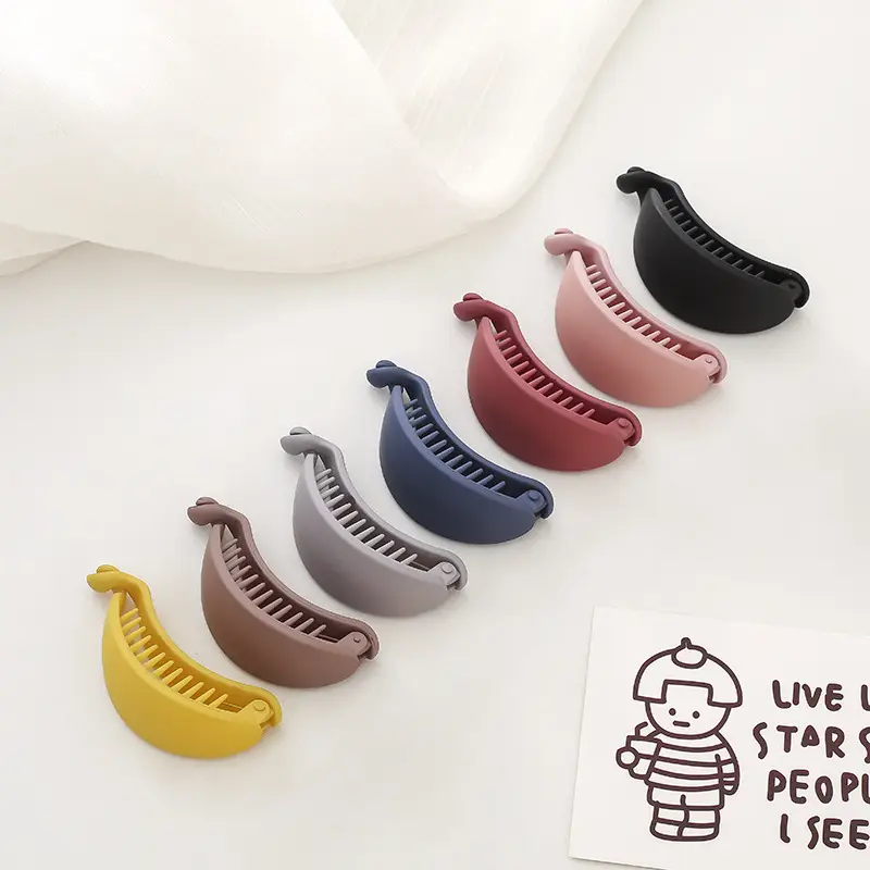 Morandi Color Hair Clips Large Solid Oval Banana Clip