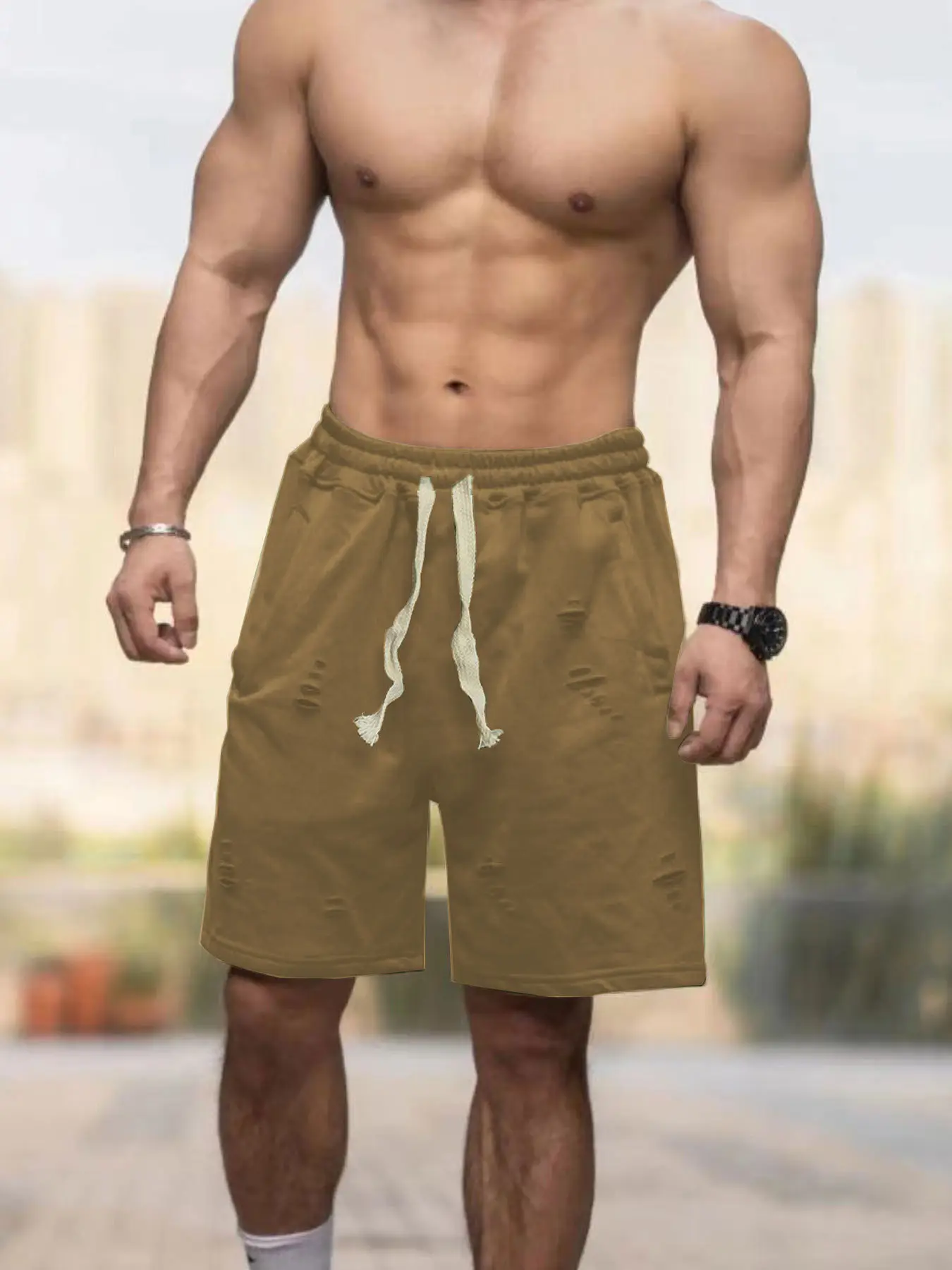 Men's Thin Shorts Solid Color Loose Breathable 2026 - Image 2