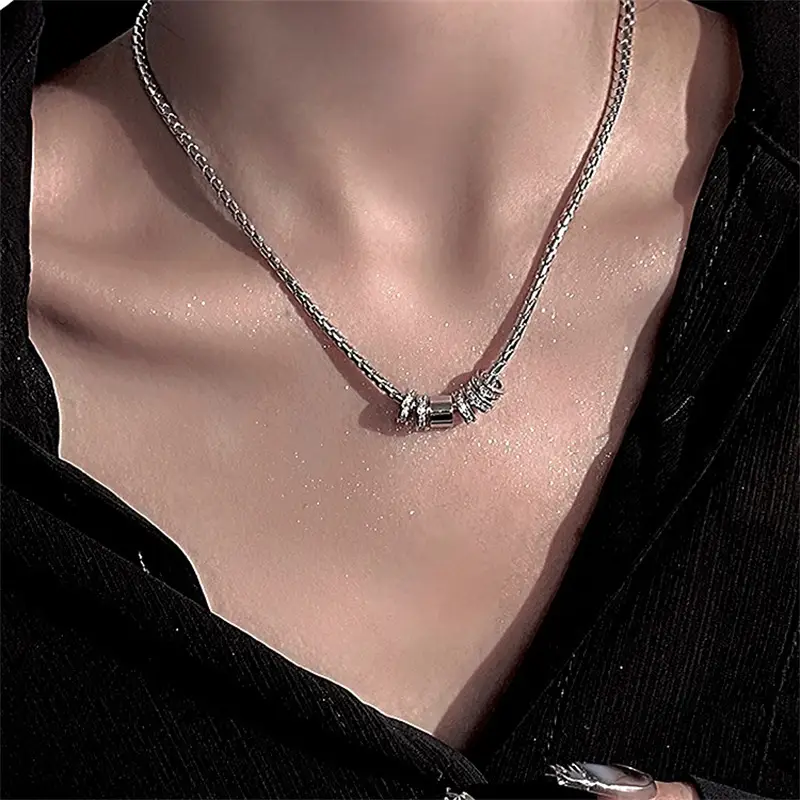 Cold Style Flash Diamond Necklace for Men Women - Image 3