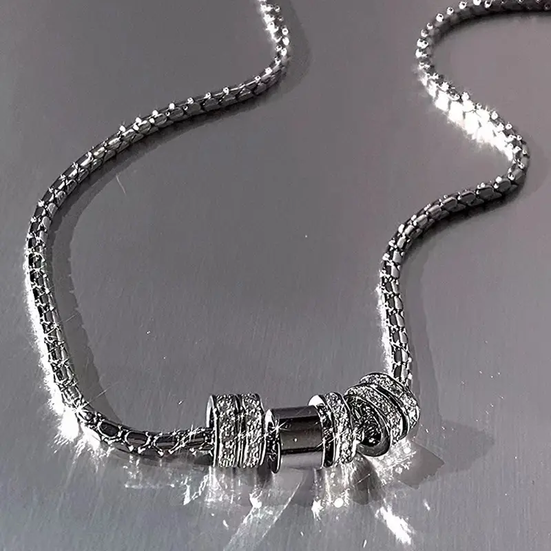 Cold Style Flash Diamond Necklace for Men Women - Image 2