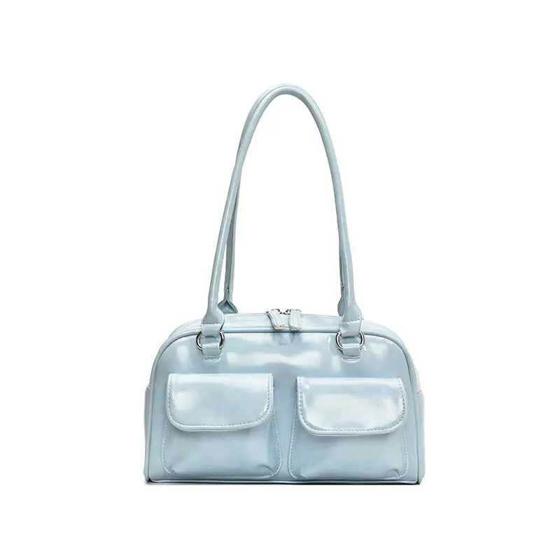 Women's 2024 Retro Underarm Bag Light Blue Shoulder - Image 4