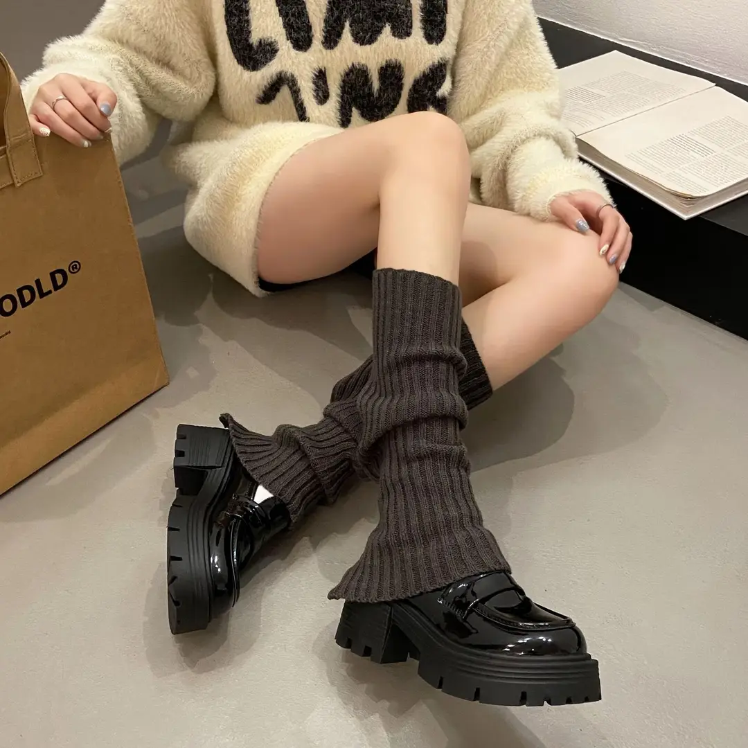 Japanese Loafers for Women Wholesale Spring and Autumn New Fashion Versatile Small Thick Heel Non-Slip Sweet and Cool Small Leather Shoes - Image 5
