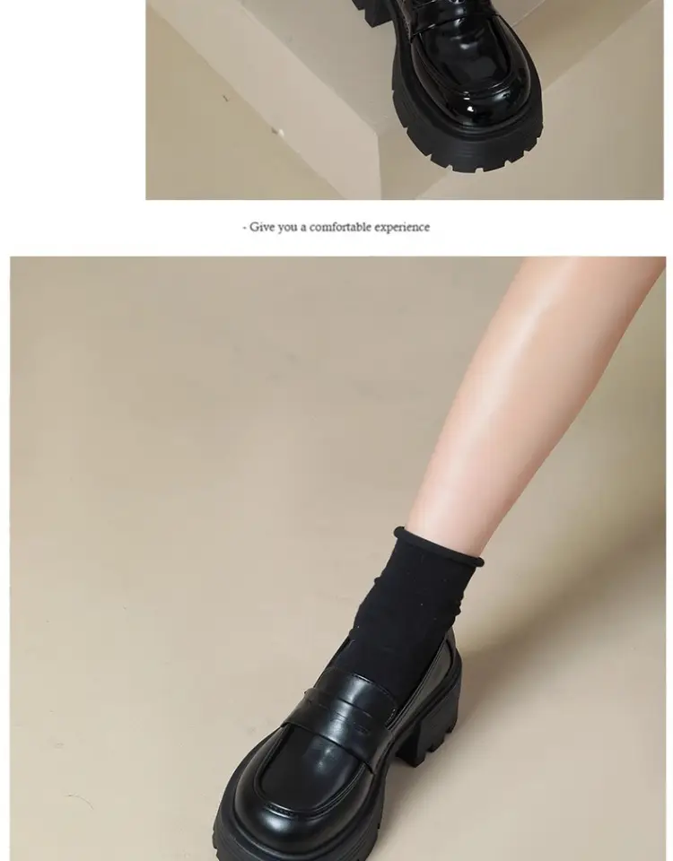 Japanese Loafers for Women Wholesale Spring and Autumn New Fashion Versatile Small Thick Heel Non-Slip Sweet and Cool Small Leather Shoes — feature 16