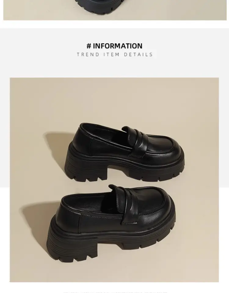 Japanese Loafers for Women Wholesale Spring and Autumn New Fashion Versatile Small Thick Heel Non-Slip Sweet and Cool Small Leather Shoes — feature 17