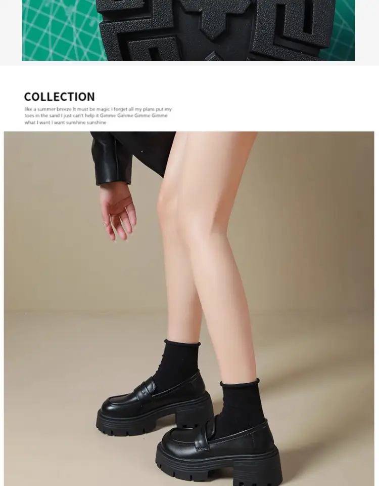 Japanese Loafers for Women Wholesale Spring and Autumn New Fashion Versatile Small Thick Heel Non-Slip Sweet and Cool Small Leather Shoes — feature 9