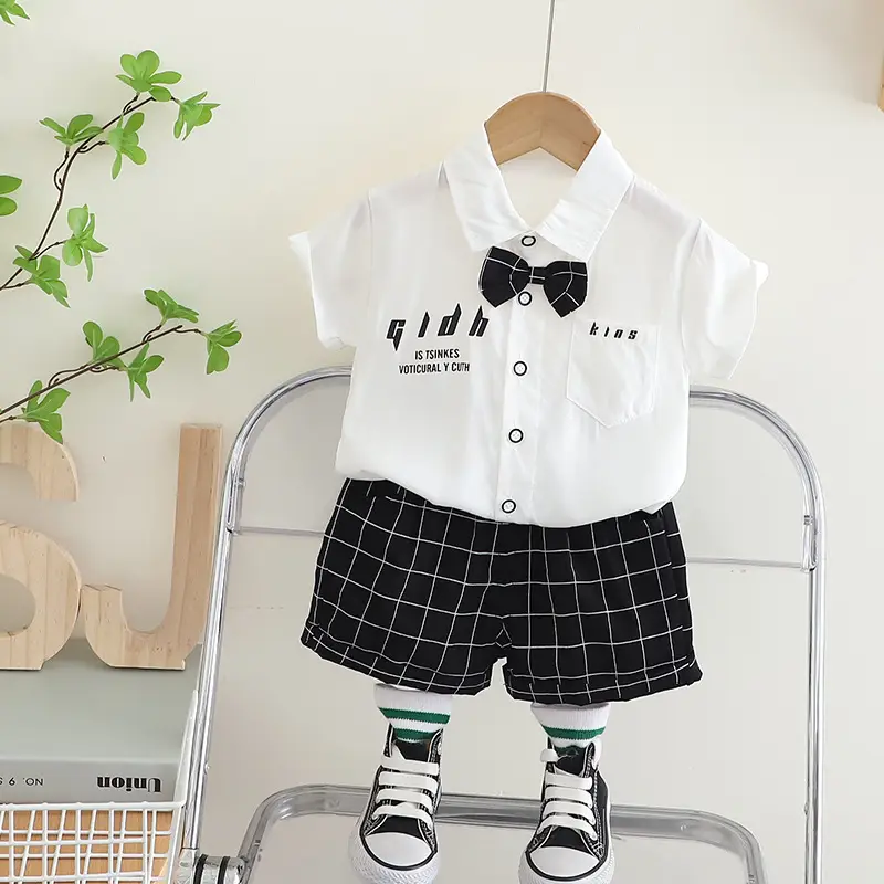 Children Cotton Short Sleeve Suit Baby Boys Summer - Image 7