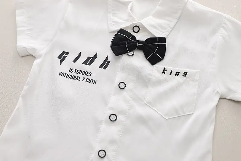 Children Cotton Short Sleeve Suit Baby Boys Summer — feature 6