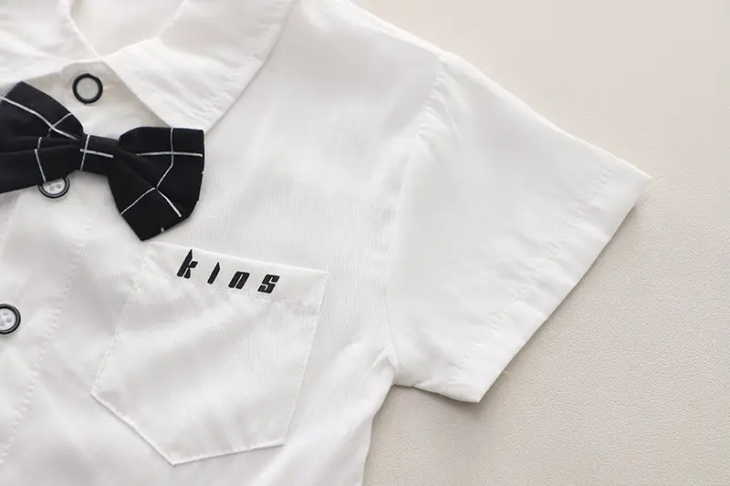 Children Cotton Short Sleeve Suit Baby Boys Summer — feature 7