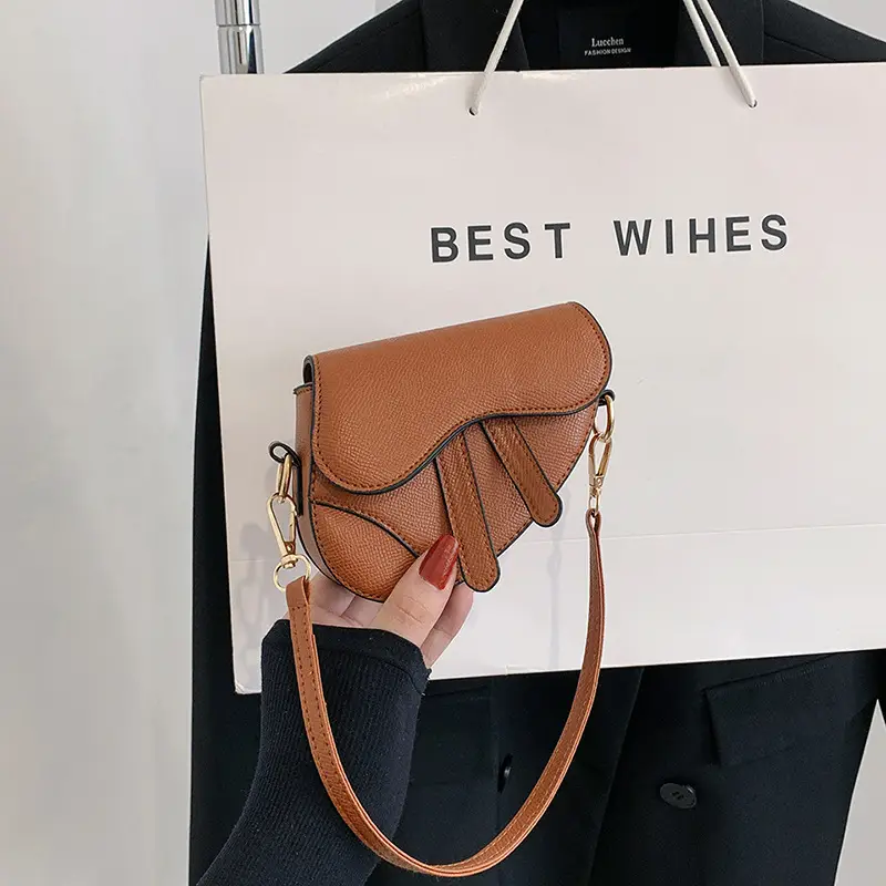 Orange Leather Saddle Bag for Women 2024 - Image 3