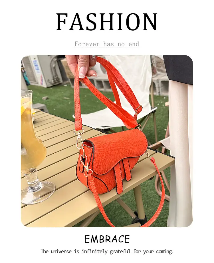 Orange Leather Saddle Bag for Women 2024 — feature 1