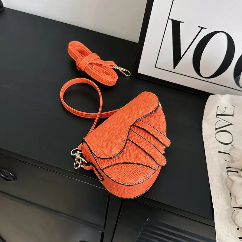 Orange Leather Saddle Bag for Women 2024 - Image 4