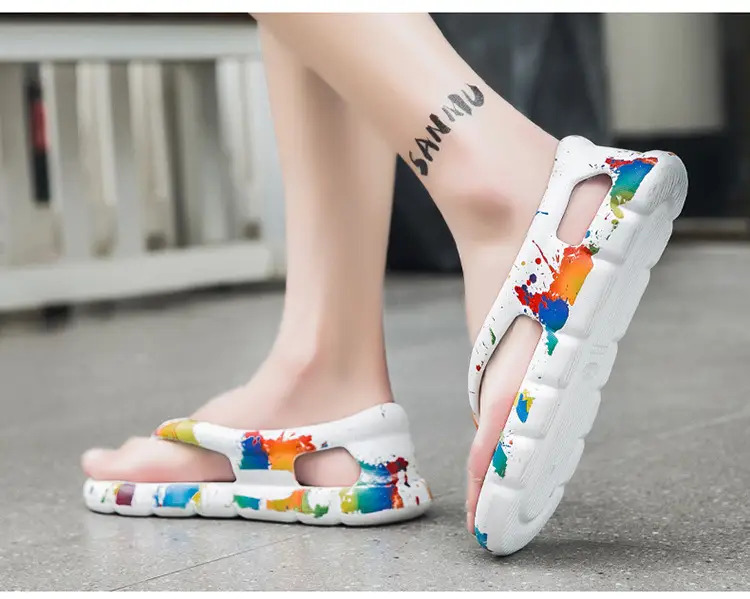 Men's Flip-Flops Beach Shoes Couple Sandals Casual Flat Slippers Fashionable Summer New Camouflage Soft-Soled Flip Flops — feature 16