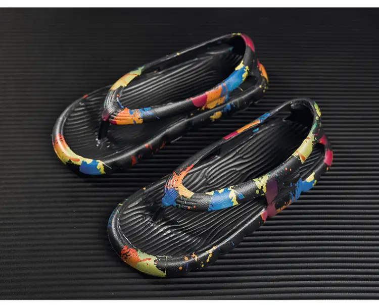 Men's Flip-Flops Beach Shoes Couple Sandals Casual Flat Slippers Fashionable Summer New Camouflage Soft-Soled Flip Flops — feature 23