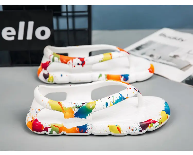 Men's Flip-Flops Beach Shoes Couple Sandals Casual Flat Slippers Fashionable Summer New Camouflage Soft-Soled Flip Flops — feature 24