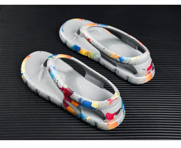 Men's Flip-Flops Beach Shoes Couple Sandals Casual Flat Slippers Fashionable Summer New Camouflage Soft-Soled Flip Flops — feature 25