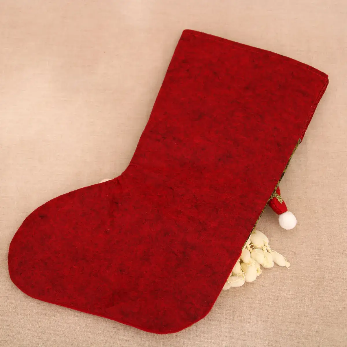 New Linen 3D Santa Claus Socks Christmas Stocking — feature 10
