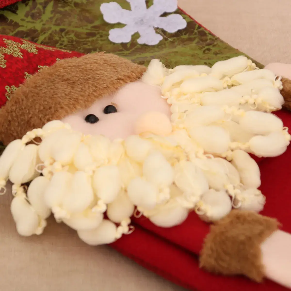 New Linen 3D Santa Claus Socks Christmas Stocking — feature 9