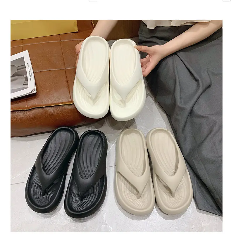 2025 New Summer Slippers for Women to Wear Outside, Thick-Soled Flip-Flops, Non-Slip Flats Sandals, Beach Shoes — feature 9