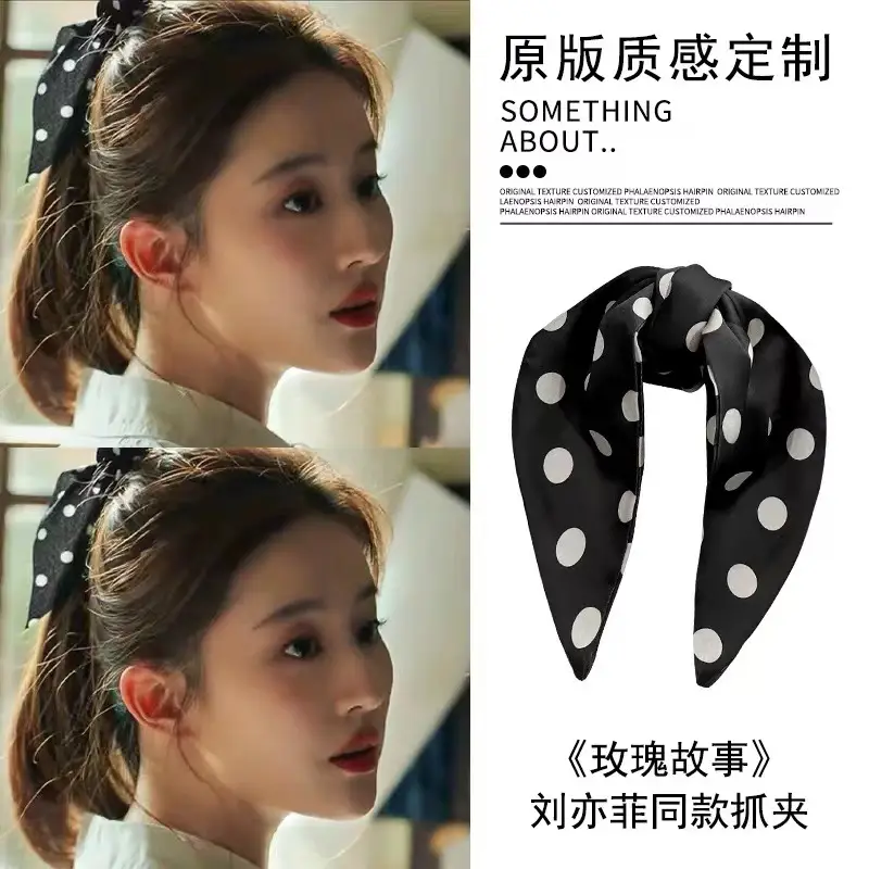 Liu Yifei Hair Grip Clip with Retro Bow