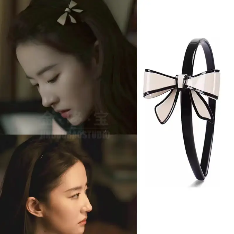 Liu Yifei with acetic acid bow headband