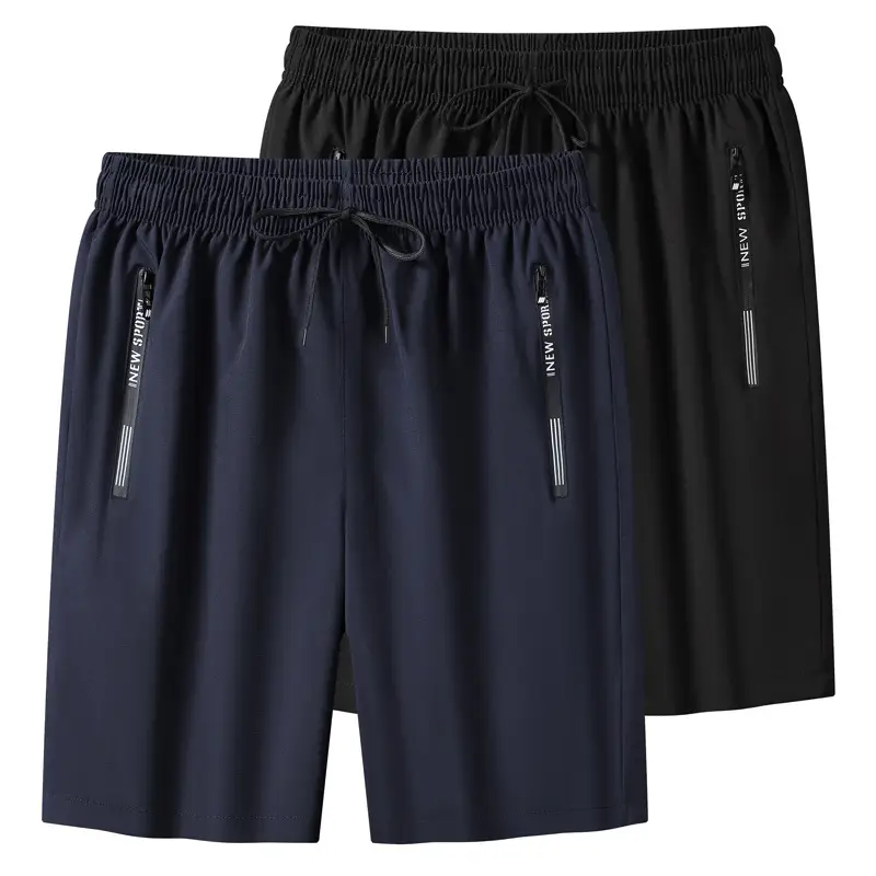 Men Black Casual Shorts with Zipper Pocket - Image 7