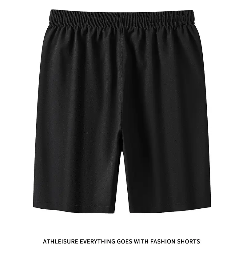 Men Black Casual Shorts with Zipper Pocket — feature 11